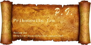 Prikosovits Iza névjegykártya